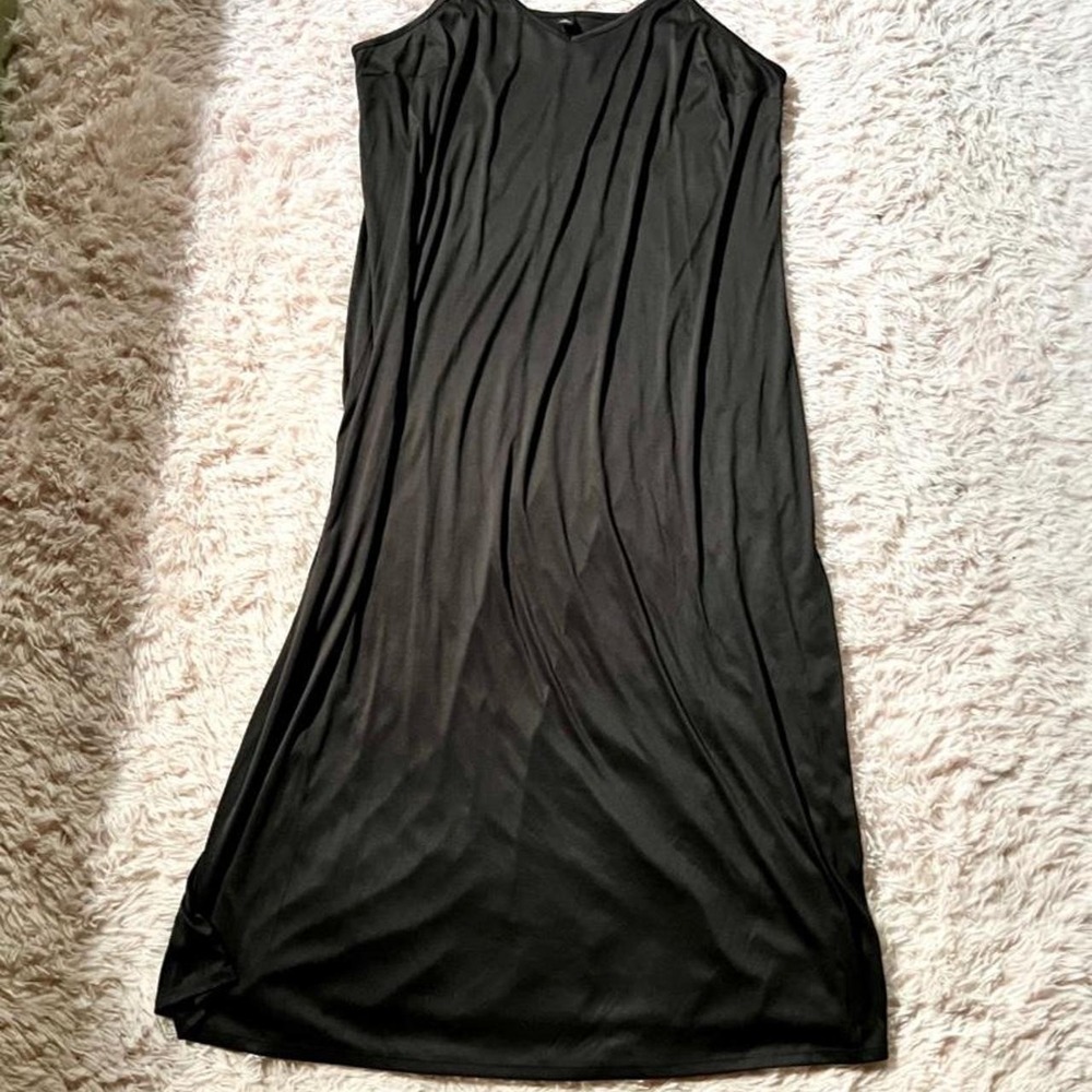 Minimalist Fairy Core Gothic Retro Silky Slip Dress Womens XL Punk Feminine Dark